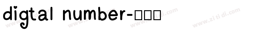 digtal number字体转换